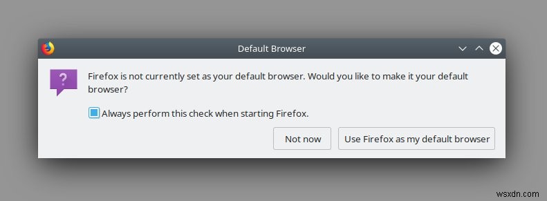 Firefox가 기본 브라우저가 되는 것을 거부함(Plasma, 네온)