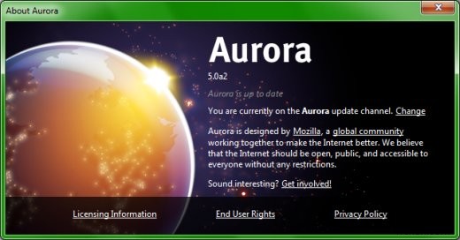 Mozilla Aurora - 피와 재미가 있을 것입니다