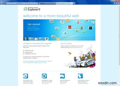 Internet Explorer 9 - 열기가 켜져 있습니다.