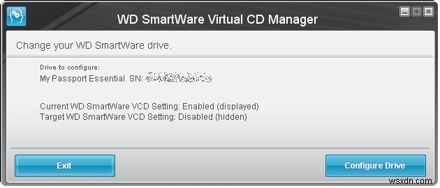 Western Digital 외장 디스크에서 숨겨진 가상 CD(VCD) 파티션을 제거하는 방법