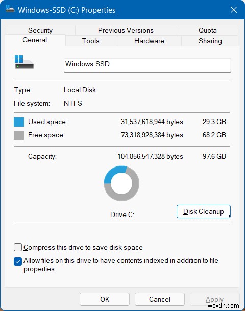 Windows의 디스크 공간 정리 도구 및 방법