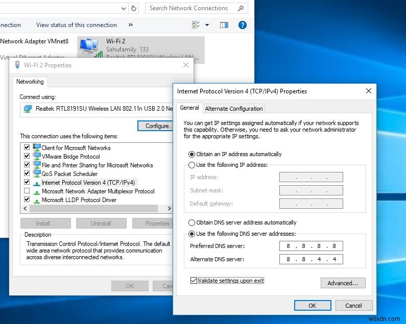 인터넷에 연결되어 있지 않습니다.  DNS Probe Finished No Internet 