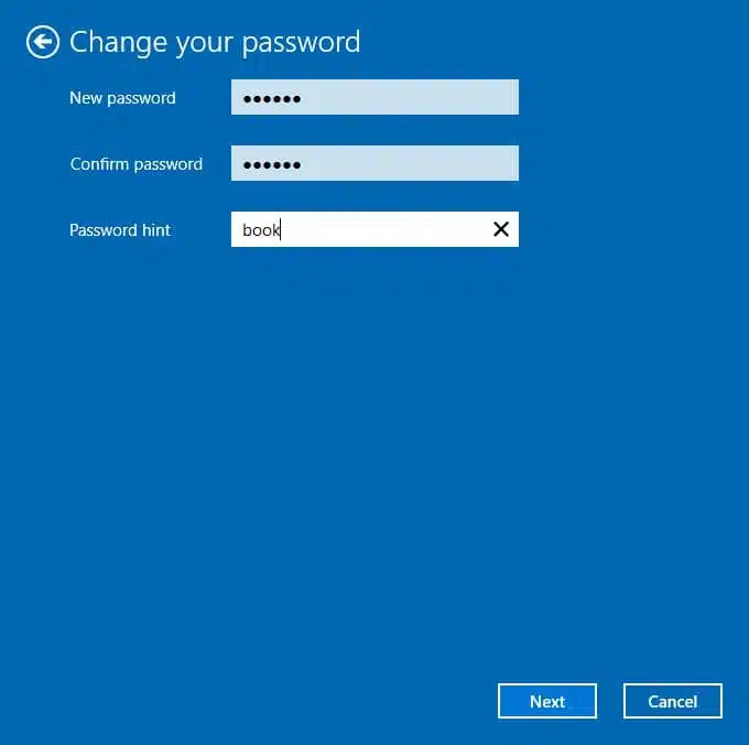 Windows 10 사용자 계정의 비밀번호를 만드는 방법