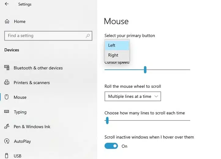 해결됨:마우스 왼쪽 클릭 버튼이 작동하지 않음 Windows 10