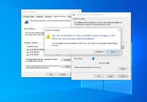 Windows 10에서 개별 복원 지점을 삭제하는 방법