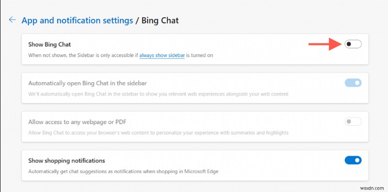 Microsoft Edge에서 Bing Chat 버튼을 쉽게 제거 