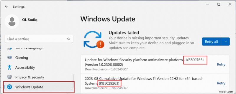  뭔가 계획대로 진행되지 않았습니다  Windows 11 업데이트 오류를 신속하게 해결하세요. 