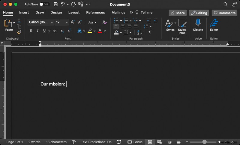 Microsoft Word 다크 모드 마스터:Windows 및 Mac에서 활성화 및 비활성화 