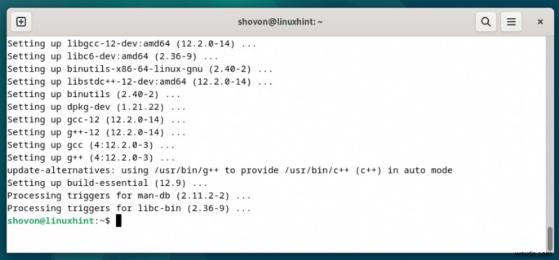단계별 가이드:Debian 12에 GCC C/C++ 컴파일러 설치 