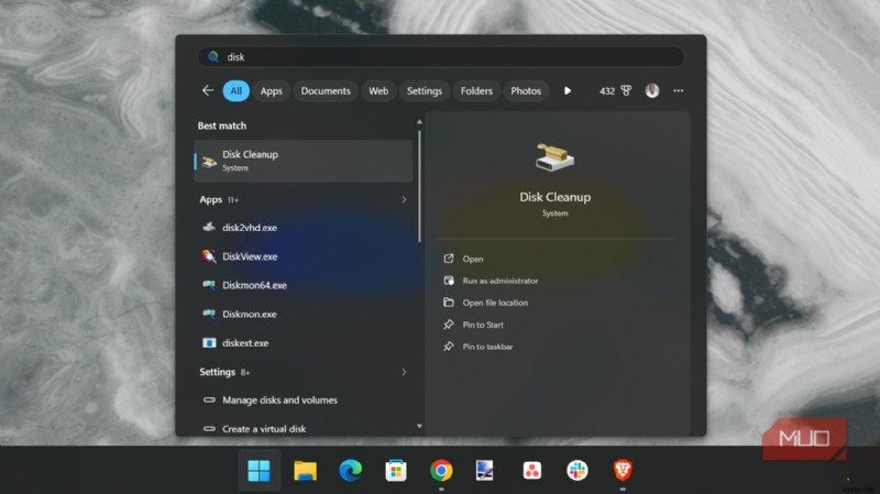 기가바이트의 정크를 제거하는 숨겨진 Windows 디스크 정리 버튼을 찾아보세요 