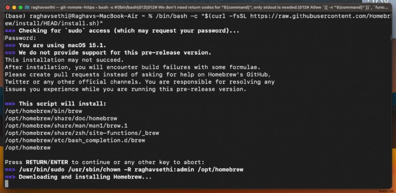 Mac에서  zsh:명령을 찾을 수 없음:Brew  오류 해결 – 빠른 홈브루 수정 