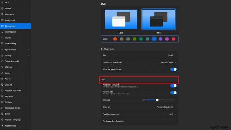 Ubuntu Dock를 macOS 스타일 인터페이스로 변환:단계별 가이드 