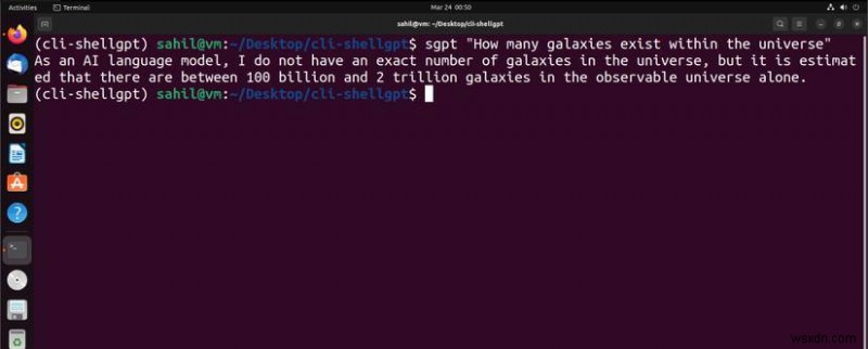 ShellGPT를 사용하여 Ubuntu 터미널에서 ChatGPT 실행:빠른 설정 가이드 