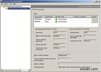 SQL Server 미러링으로 지속적인 가용성 달성 