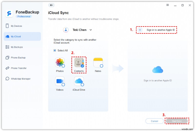 iCloud 계정 간 연락처 전송 – 입증된 3가지 방법 