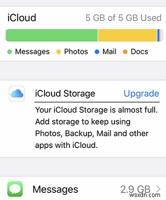 무료 iCloud 공간:메시지 남용 수정 및 GB 회수 
