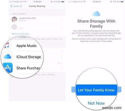 가족과 iCloud 저장 공간 공유:단계별 가이드 