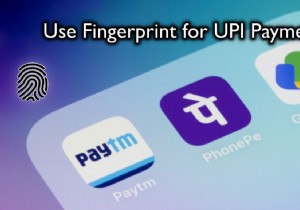 지문 및 얼굴 ID 인증으로 UPI 결제를 보호하세요 
