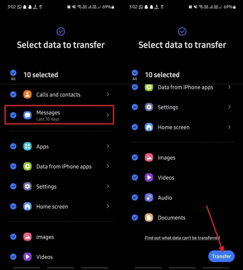 iPhone 메시지를 삼성으로 전송하는 빠르고 안전한 방법 