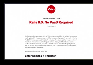 Rails 8 정식 출시: 주요 신기능과 PaaS 없이 배포하는 자유