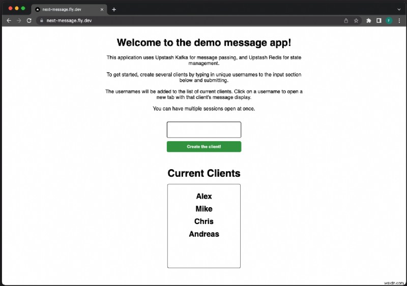 Upstash Kafka, Redis 및 Next.js를 사용하여 실시간 채팅 앱 구축