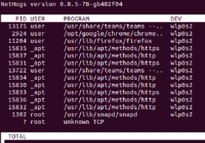 Nethogs:Linux의 프로세스별 실시간 네트워크 트래픽 모니터링 