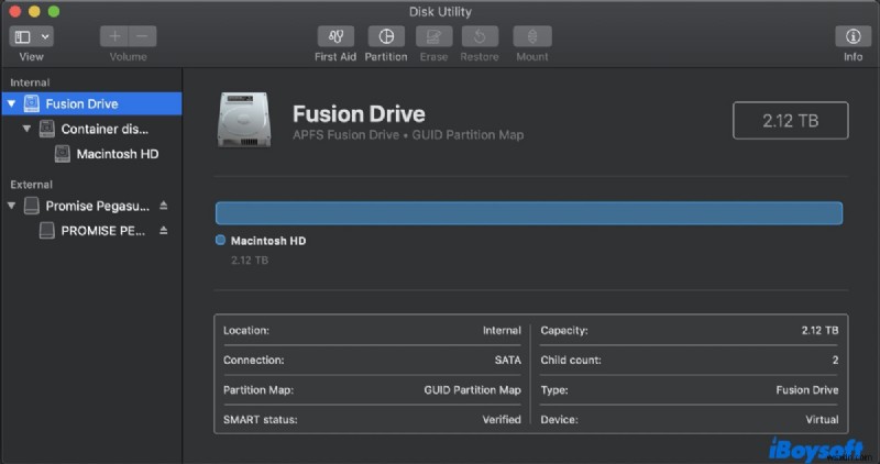 Fusion Drive 문제 해결:Mac에서 누락되거나 작동하지 않는 드라이브 수정 