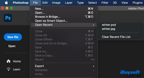 macOS에서 저장되지 않았거나 삭제되었거나 손실된 Photoshop(PSD) 파일 복원 – 단계별 가이드 