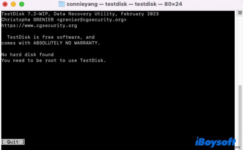 TestDisk를 사용하여 Mac에서 삭제되거나 손실된 파티션을 복구하는 완벽한 가이드 