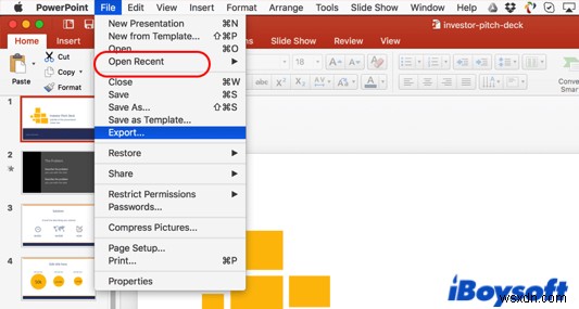 Mac에서 저장되지 않거나 삭제된 PowerPoint 파일을 빠르게 복구하는 방법 