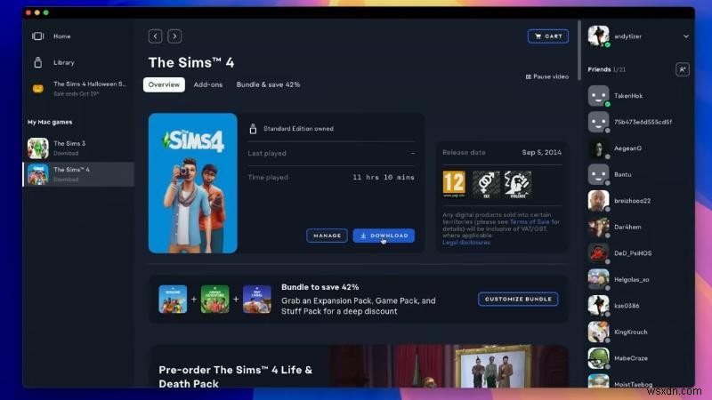 macOS에서 The Sims 4 플레이하기:원활한 게임 플레이를 위한 공식 가이드 