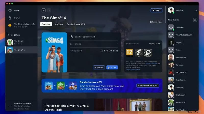 macOS에서 The Sims 4 플레이하기:원활한 게임 플레이를 위한 공식 가이드 