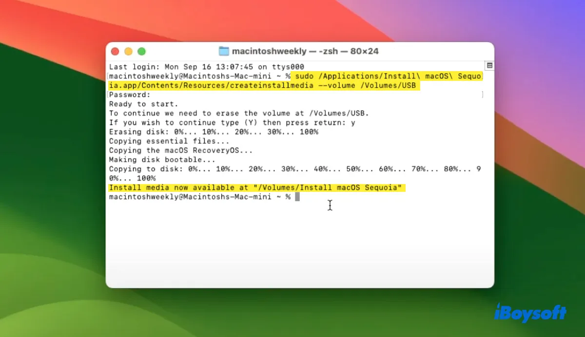 부팅 가능한 macOS 15 Sequoia USB 설치 프로그램을 만드는 방법 
