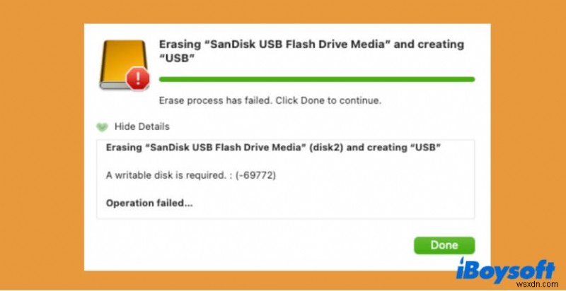 USB 드라이브를 지울 때  쓰기 가능한 디스크가 필요합니다  오류를 해결하는 방법(오류 -69772) 