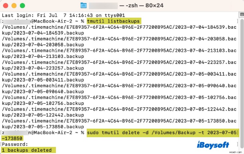 macOS Sonoma, Ventura 및 Sequoia에서  Time Machine이 백업을 완료할 수 없습니다  오류 해결 