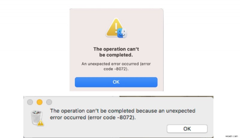 Mac 오류 코드 8072 수정: 예기치 않은 오류 를 신속하게 해결 