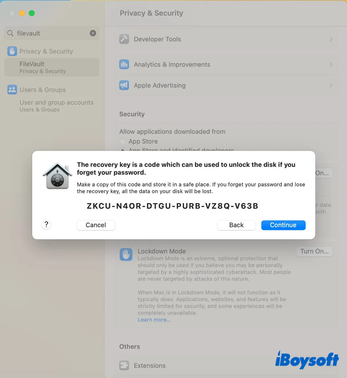 Intel 및 M1 Mac에서 FileVault 복구 키를 찾고 사용하는 방법 