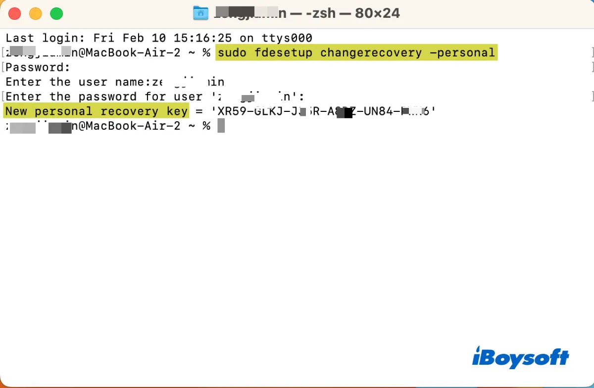 Intel 및 M1 Mac에서 FileVault 복구 키를 찾고 사용하는 방법 