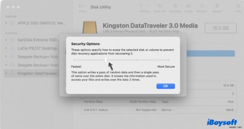 macOS 디스크 유틸리티 오류 69760 수정: 장치의 마지막 블록에 쓸 수 없습니다  