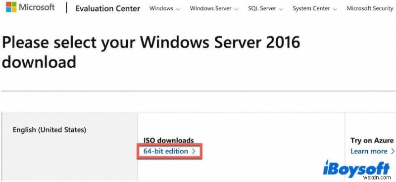 무료 Windows Server 2016 ISO – 전체, 공식 다운로드 