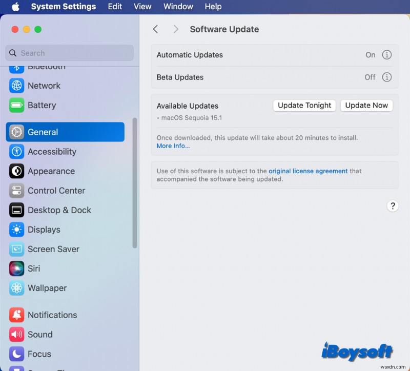 macOS Sequoia로 업데이트한 후 Mac 속도 향상 
