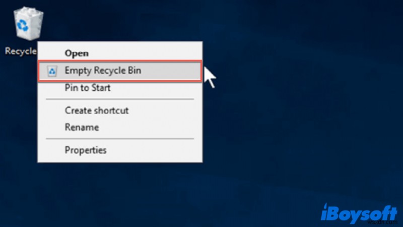 Windows 10에서 휴지통을 비우는 5가지 안정적인 방법 
