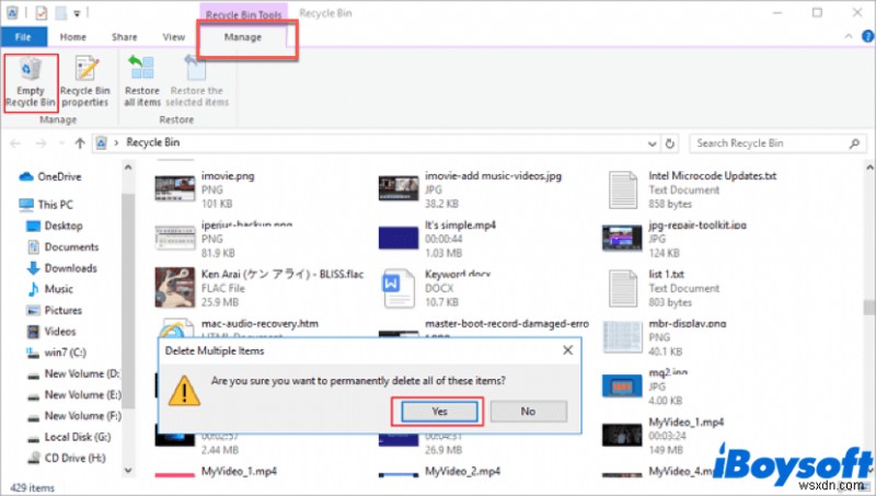 Windows 10에서 휴지통을 비우는 5가지 안정적인 방법 