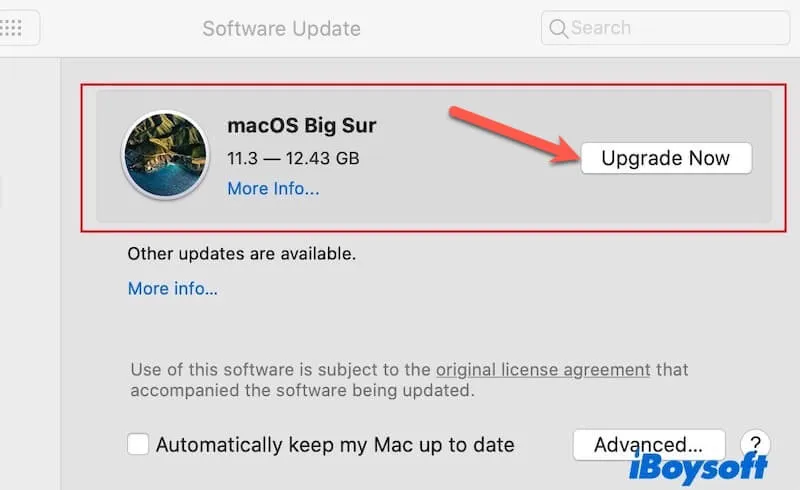 macOS Catalina에서 BigSur로 업그레이드:단계별 가이드 및 문제 해결 