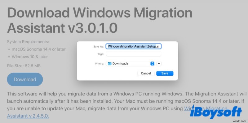 Windows 마이그레이션 지원:PC에서 Mac으로 원활한 데이터 전송 