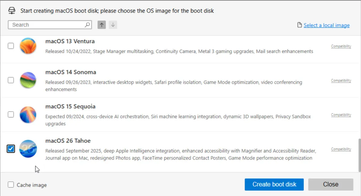 Windows에서 macOS Tahoe 부팅 가능 USB 만들기 – 단계별 가이드 