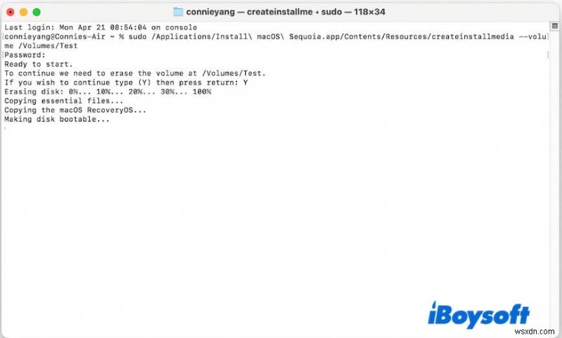 macOS 부팅 가능 USB 생성 시  부팅 가능 디스크 만들기  중단 문제를 해결하는 방법 