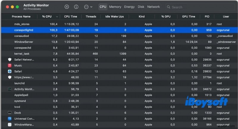 macOS Sequoia에서 Corespotlightd의 높은 CPU 문제 해결:입증된 솔루션 