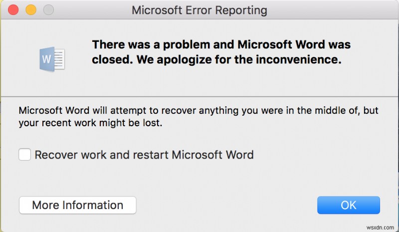 macOS Sonoma 14.1.1에서 Microsoft Word 충돌 – 빠른 수정 및 문제 해결 가이드 