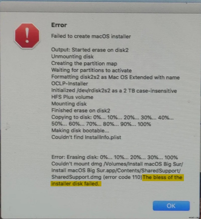 Mac/터미널/OCLP에서 macOS 부팅 가능 USB 설치 프로그램 오류 수정 – 단계별 가이드 